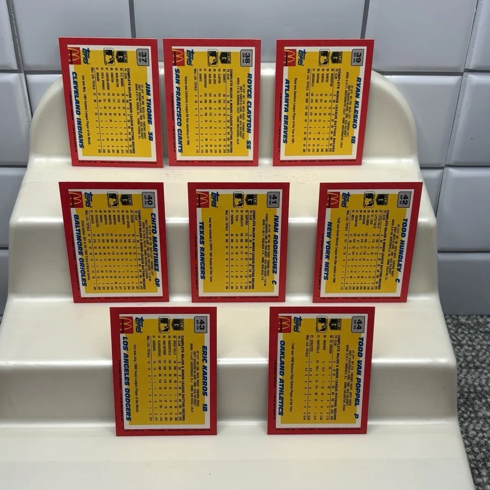 1992 Topps McDonalds Baseball Best Complete Set Of 44‎ Cards Griffey Jr And More